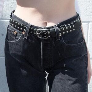 Brandy Melville Black Studded Belt